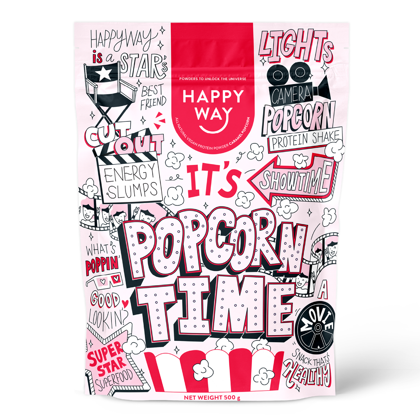 Caramel Popcorn Vegan Protein Powder 500g