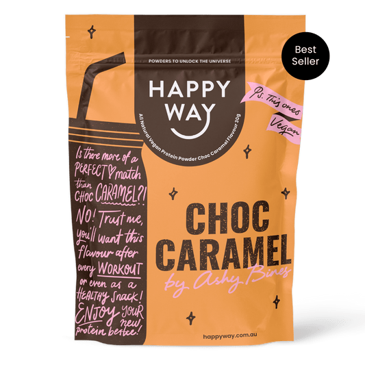 Ashy Bines Choc Caramel Vegan Protein Powder 500g