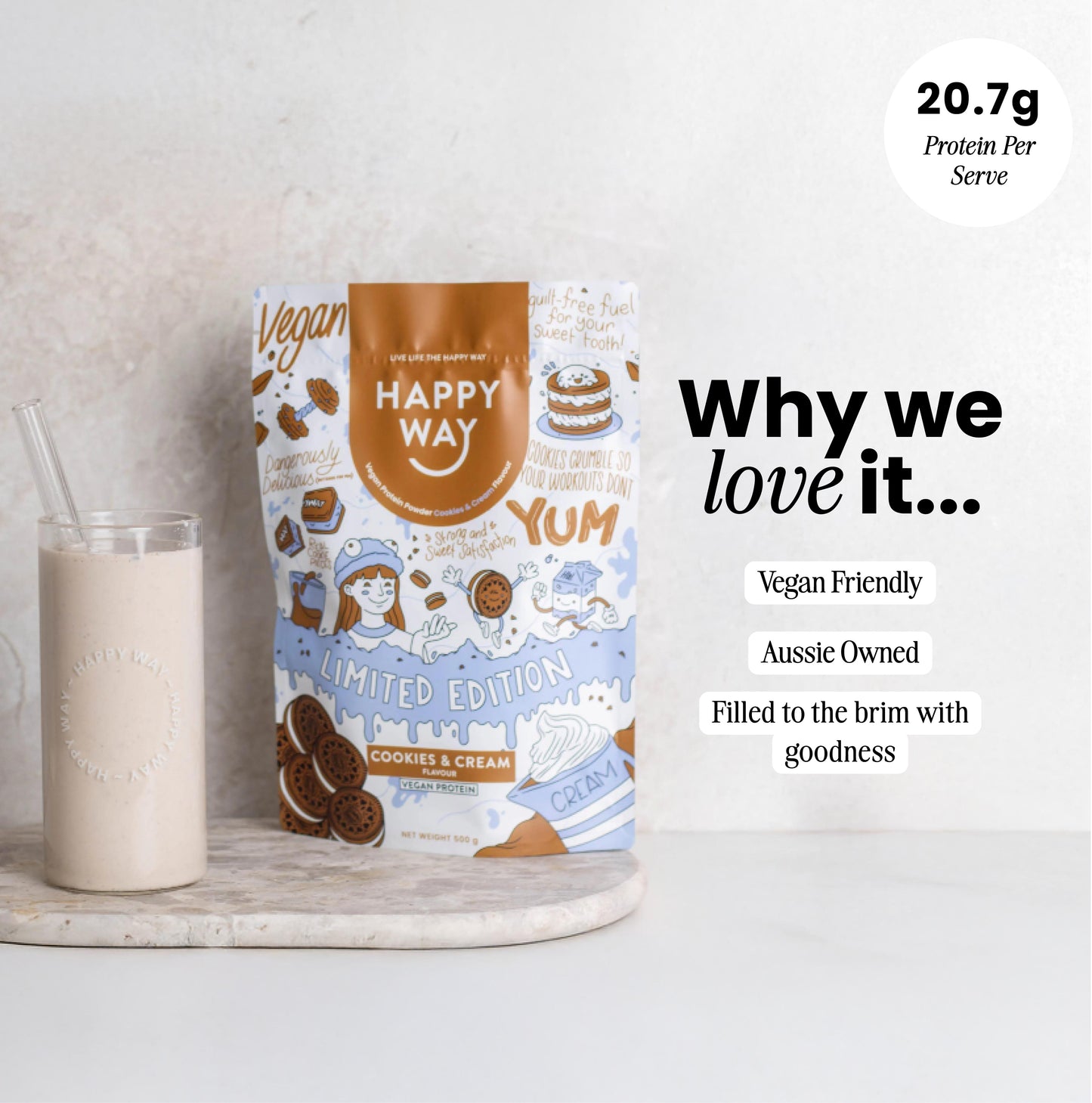 Cookies & Cream Vegan Protein Powder 500g