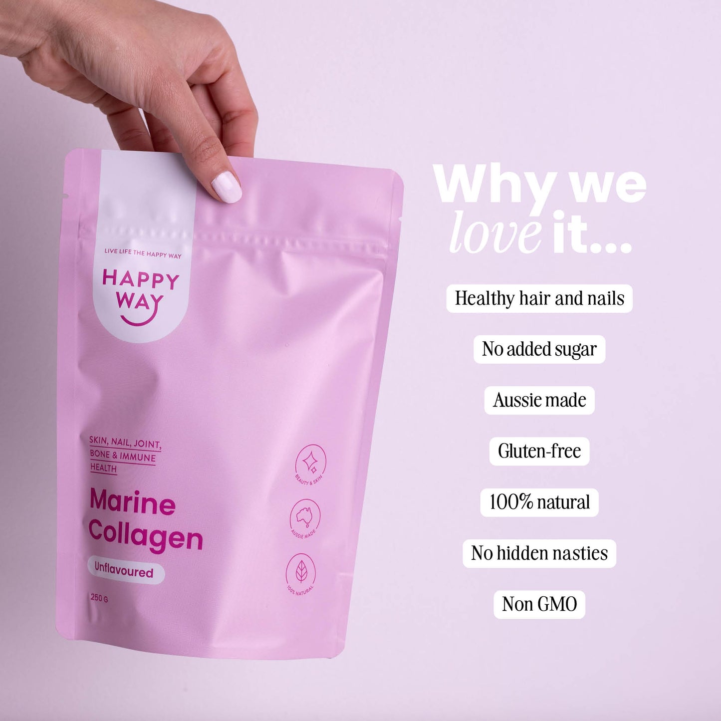 Unflavoured Marine Collagen Powder 250g