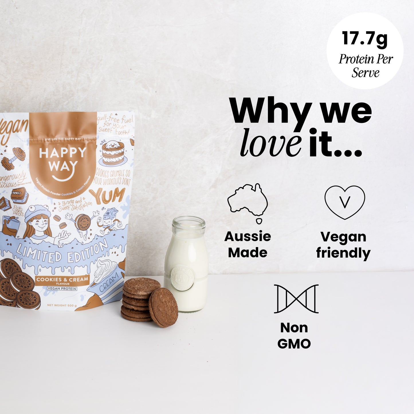 Cookies & Cream Vegan Protein Powder 500g