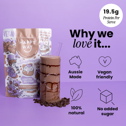 Double Choc Chip Vegan Protein Powder 500g