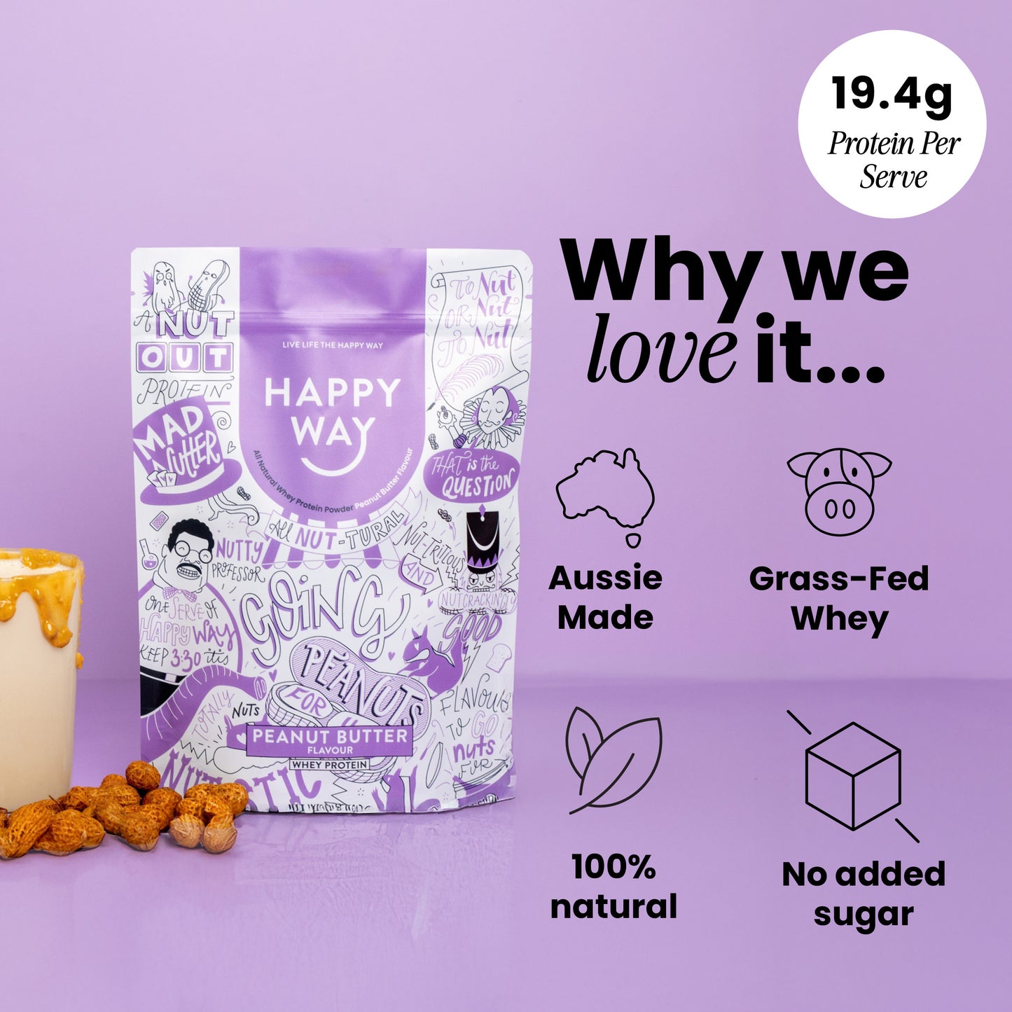 Peanut Butter Whey Protein Powder 500g