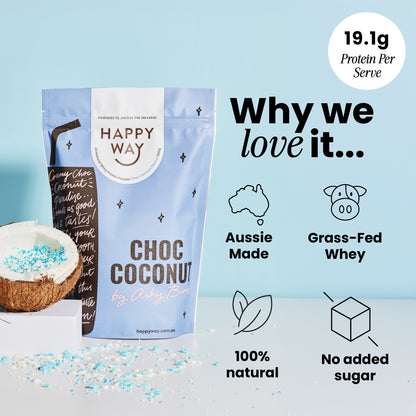 Ashy Bines Choc Coconut Whey Protein Powder 500g