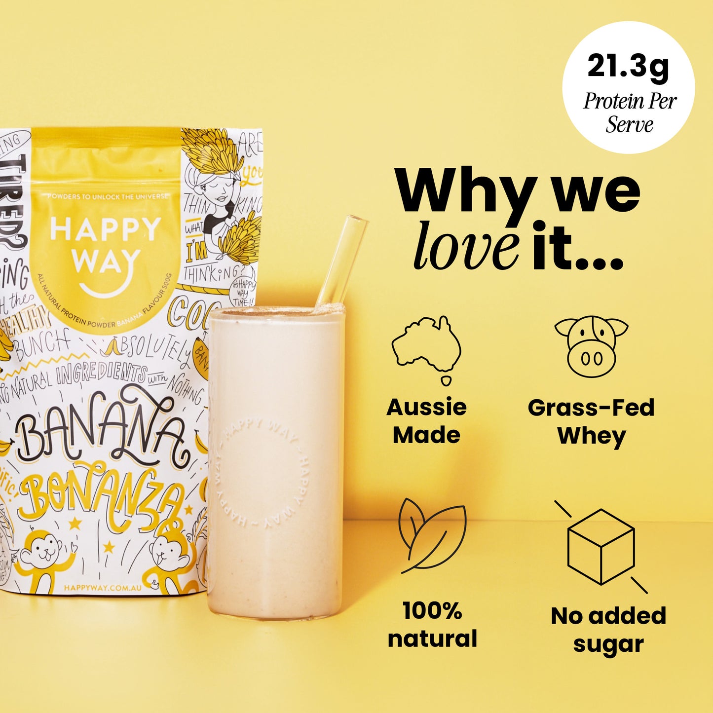 Banana Bonanza Whey Protein Powder 500g