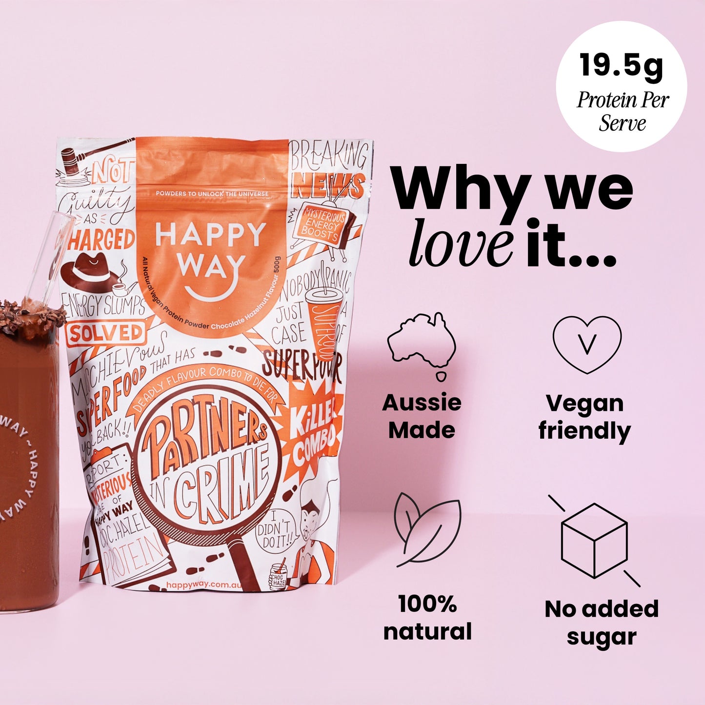 Chocolate Hazelnut Vegan Protein Powder 500g