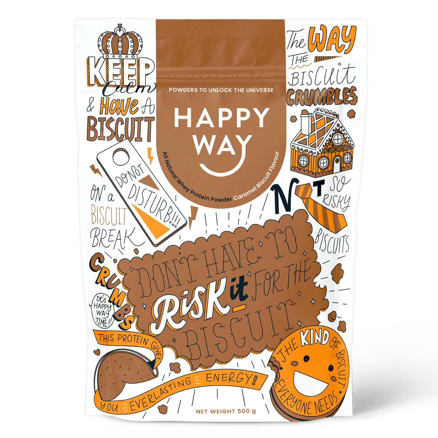 Caramel Biscuit Whey Protein Powder 500g