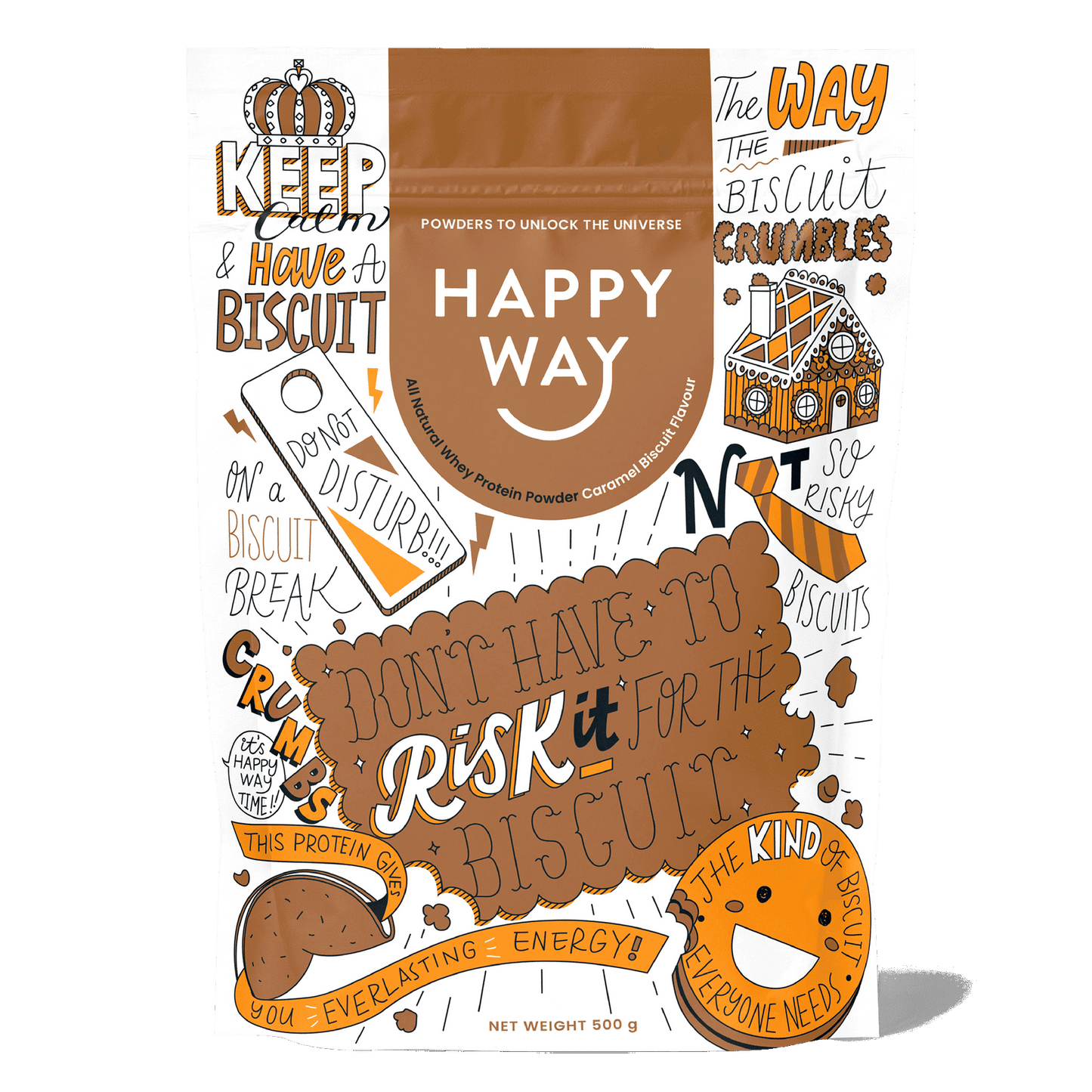 Caramel Biscuit Whey Protein Powder 500g