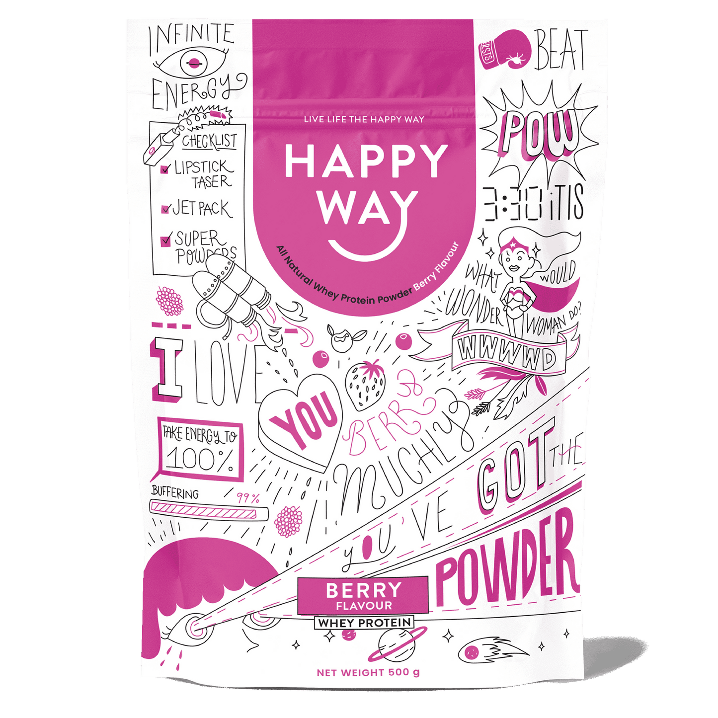 I Love You Berry Much Whey Protein Powder 500g