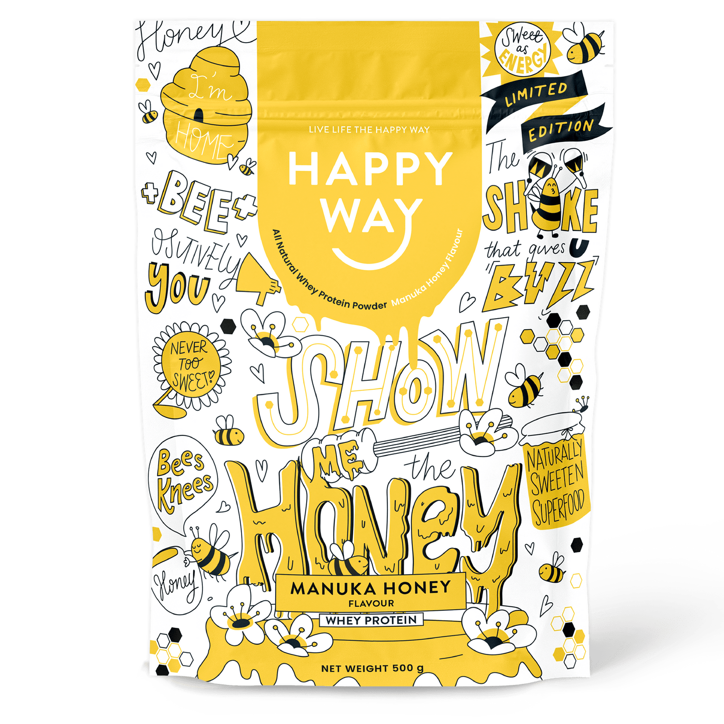 Manuka Honey Whey Protein Powder 500g