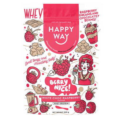 White Chocolate Raspberry Whey Protein Powder 500g