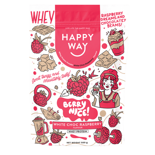 White Chocolate Raspberry Whey Protein Powder 500g