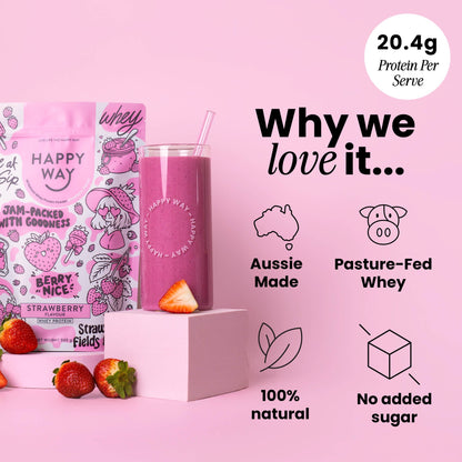 Strawberry Whey Protein Powder 500g