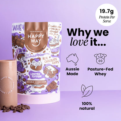 Double Choc Chip Whey Protein Powder 500g