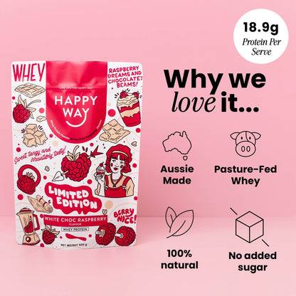 White Chocolate Raspberry Whey Protein Powder 500g
