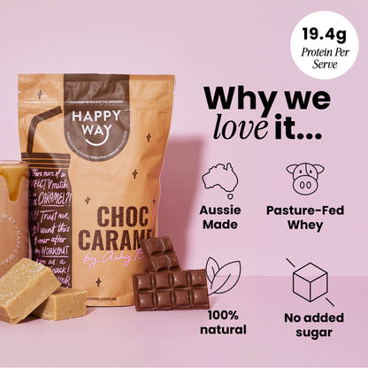 Ashy Bines Choc Caramel Whey Protein Powder 500g