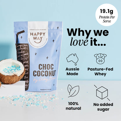 Ashy Bines Choc Coconut Whey Protein Powder 500g
