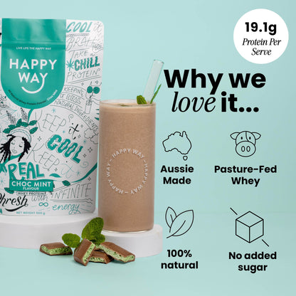 Choc Mint Whey Protein Powder 500g