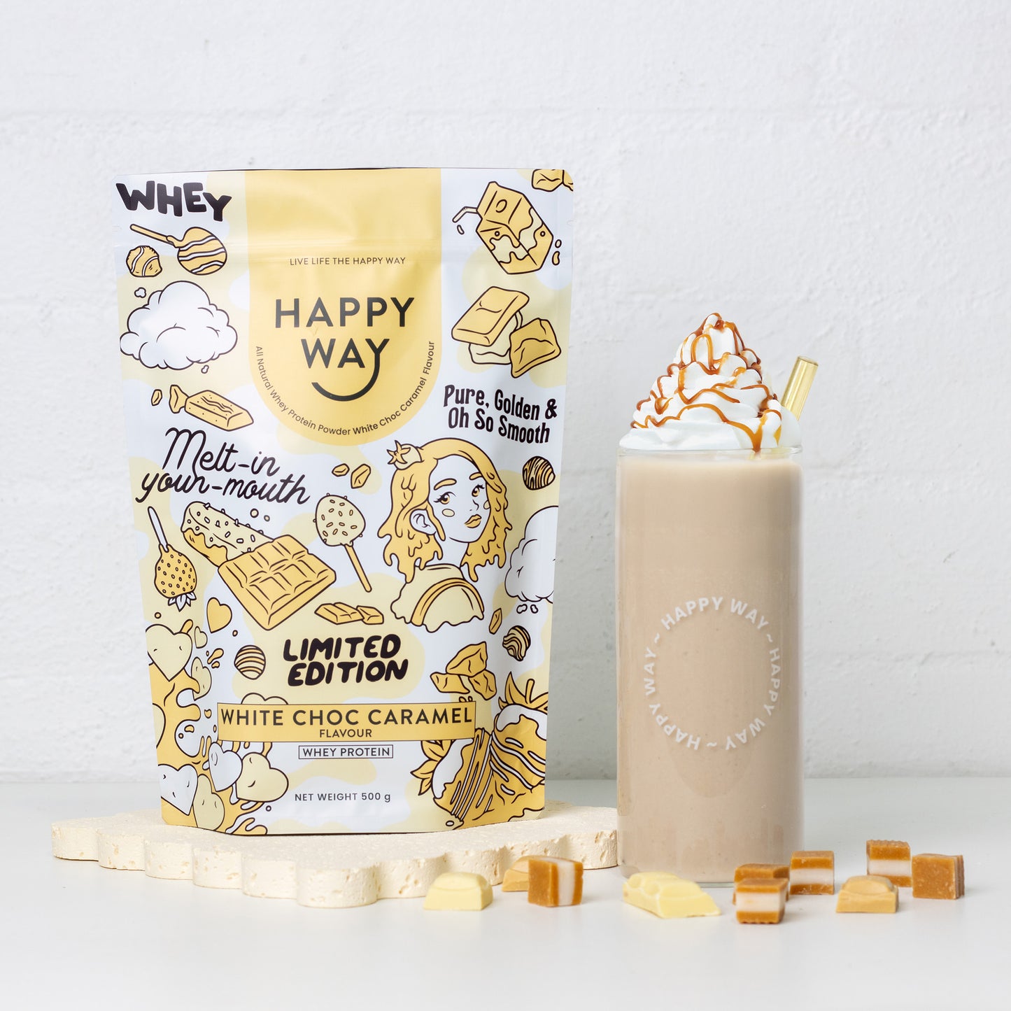 White Chocolate Caramel Whey Protein Powder 500g