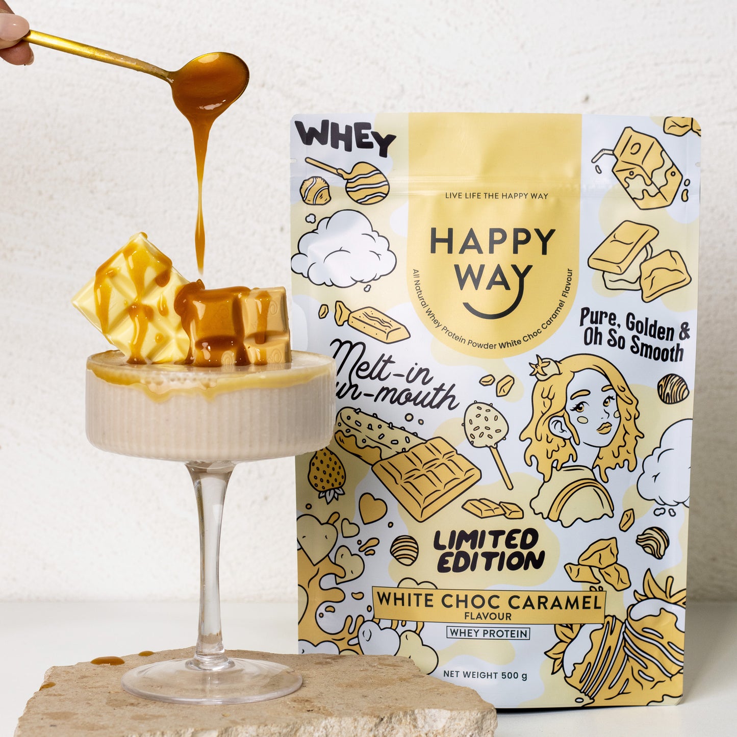 White Chocolate Caramel Whey Protein Powder 500g