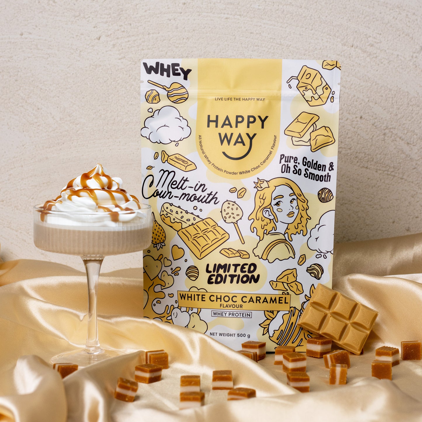 White Chocolate Caramel Whey Protein Powder 500g