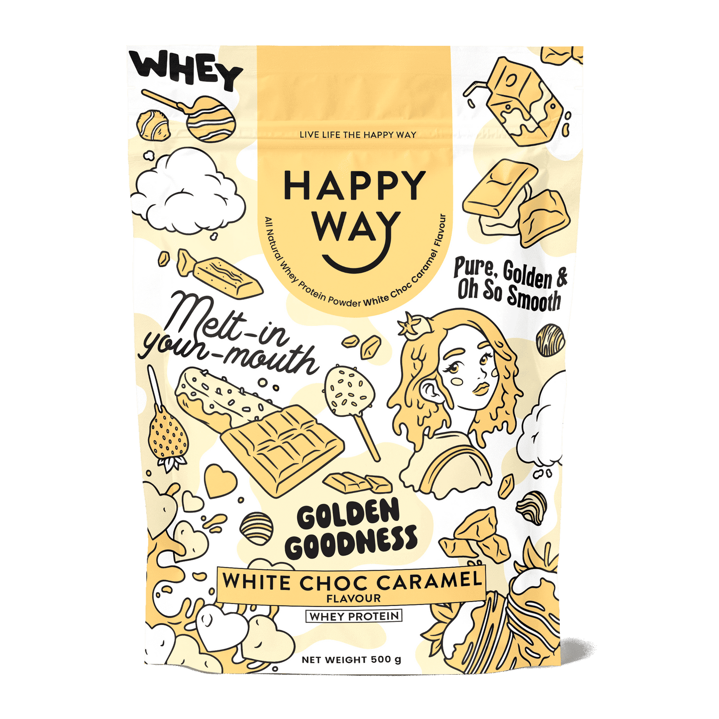 White Chocolate Caramel Whey Protein Powder 500g