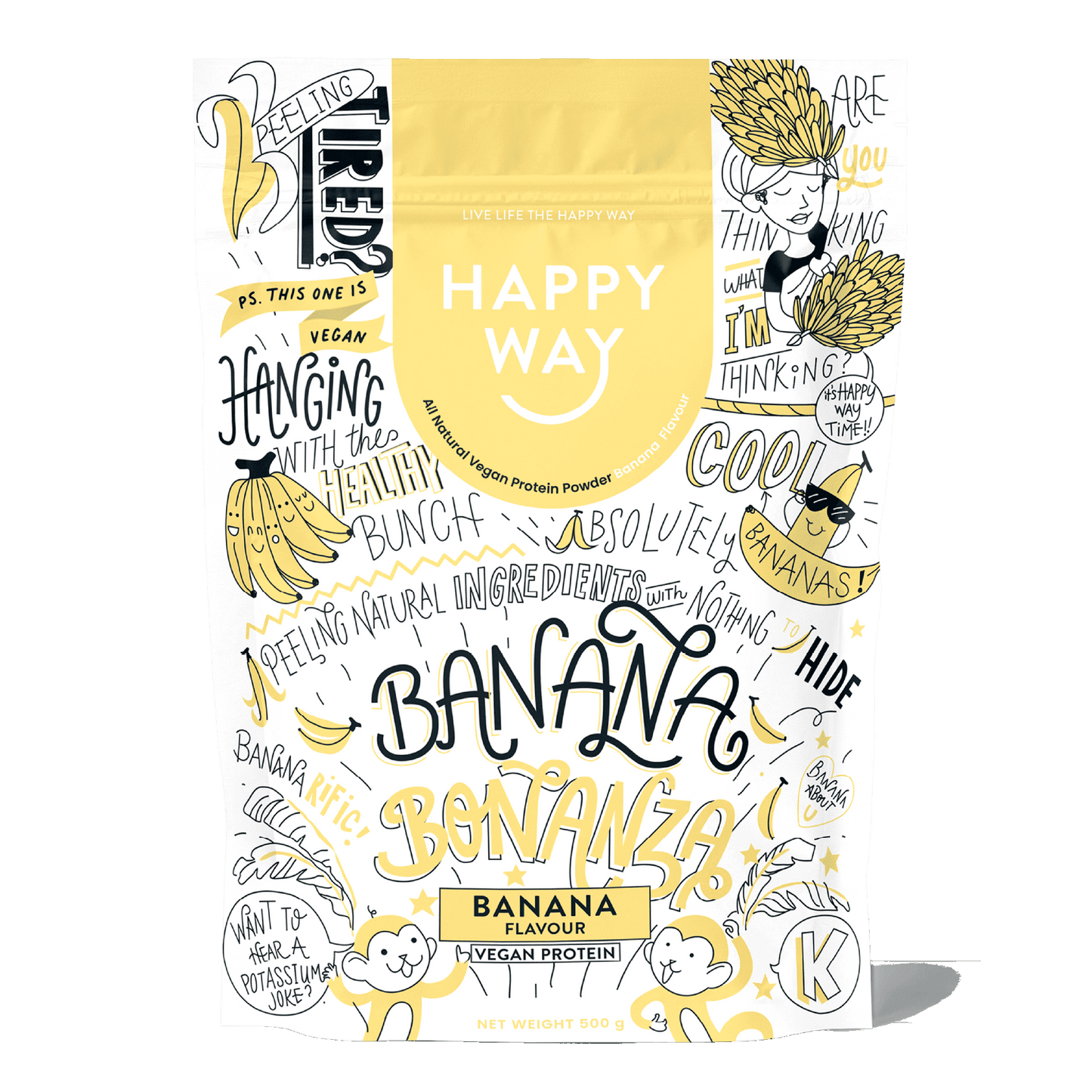 Banana Bonanza Vegan Protein Powder 500g