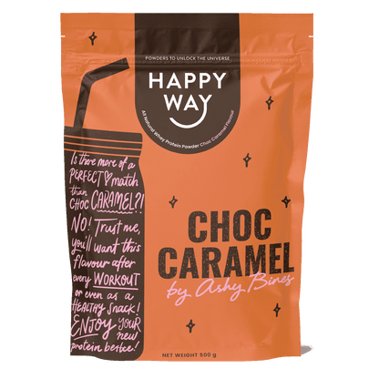 Ashy Bines Choc Caramel Vegan Protein Powder 500g