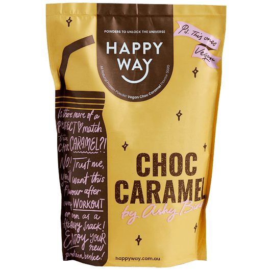 Ashy Bines Choc Caramel Vegan Protein Powder 500g