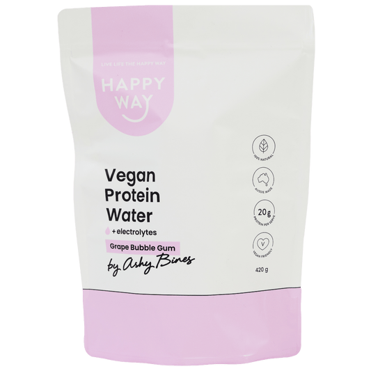 Ashy Bines Grape Bubble Gum Vegan Protein Water Powder 420g