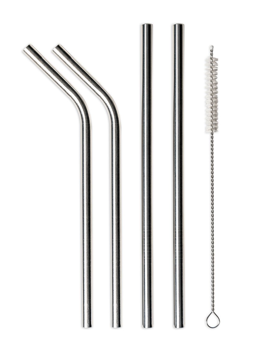 Stainless Steel Straws – 4 Pack [2] | Happy Way